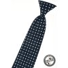 Velmi tmavě modrá dětská kravata s puntíky