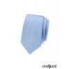 Světle modrá slim kravata s tečkami stejné barvy