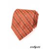 Rozmanitě proužkovaná oranžová luxusní kravata