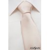 Ivory jemně lesklá jednobarevná luxusní kravata