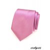 Světle růžová jednobarevná jemně lesklá kravata