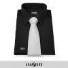 Stříbrná luxusní kravata s tenkými tmavšími přerušovanými proužky