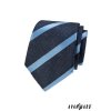 Velmi tmavě modrá kravata s bledě modrými pruhy