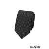 Černá slim kravata se zajímavými proužky