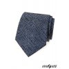 Tmavě modrá kravata s tečkovaným vzorem + kapesníček do saka