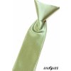 Světle zelená chlapecká jednobarevná lesklá kravata _