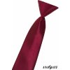 Bordó chlapecká jednobarevná jemně lesklá kravata