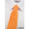 Oranžová chlapecká jemně lesklá kravata bez vzoru