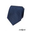 Tmavě modrá kravata s bílými čtverečky