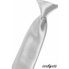 Stříbrná chlapecká jemně lesklá kravata