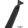Černá chlapecká kravata s bílým vzorem_
