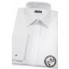 Bílá pánská slim fit košile SLIM na manžetové knoflíčky, krytá léga, 111-97