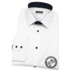 Bílá pánská slim fit košile, dl.rukáv, 109-9131