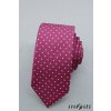 Fialová luxusní slim kravata se vzorem