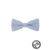 Bílý bavlněný pánský motýlek s modrým vzorem - Brýle (12,5 cm)