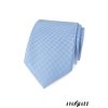 Světle modrá luxusní vroubkovaná kravata