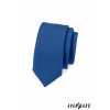 Královsky modrá luxusní slim matná kravata