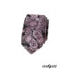 Tmavě šedá luxusní slim kravata s výrazným vzorem