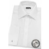 Bílá pánská slim fit košile s krytou légou, dl. rukáv na manž. knoflíčky, 111-01