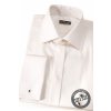 Smetanová pánská slim fit košile s krytou légou, dl. rukáv na manž. knoflíčky, 111-206