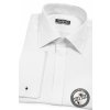 Bílá luxusní košile, dl. rukáv na manž. knoflíčky, 517-01