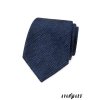 Tmavě modrá luxusní kravata s kárem