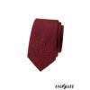 Červená slim luxusní kravata se vzorem
