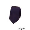 Tmavě modrá slim luxusní kravata s červeným vzorem