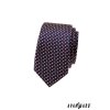 Modrá slim kostkovaná luxusní kravata