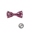 Bordó pánský motýlek s květy (12,5 cm)