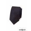 Tmavě hnědá vzorovaná luxusní slim kravata