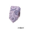 Velmi světle růžová luxusní slim kravata se vzorem