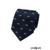 Tmavě modrá luxusní pánská kravata s koly