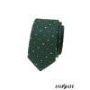 Zelená pánská slim kravata se vzorem