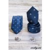 Modrá luxusní pánská kravata se vzorem - Podkova