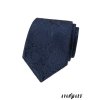 Tmavě modrá vzorovaná luxusní pánská kravata