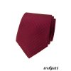 Vínová luxusní pánská kravata s mřížkou stejné barvy