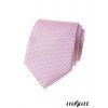 Růžová luxusní pánská kravata s tečkami