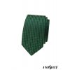 Smaragdově zelená pánská slim kravata s tmavými proužky
