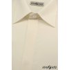 Pánská smetanová košile, krytá léga, na manžetové knoflíčky KLASIK 670-2