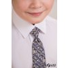 Šedo-žlutá dětská kravata na gumičku (44 cm)