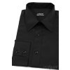 Pánská košile SLIM s dl.ruk. 167-23 Černá (Barva Černá, Velikost 45/194, Materiál 80% bavlna a 20% polyester)