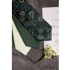 Tmavě zelená matná luxusní pánská kravata