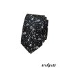Černá luxusní pánská slim kravata s květy