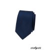 Tmavě modrá pánská slim kravata s proužkovanou strukturou