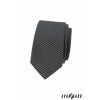 Černá pánská slim kravata s bílými proužky