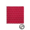 Červený bavlněný luxusní kapesníček do saka se vzorem