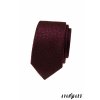Vínová luxusní pánská slim kravata s květovaným vzorem