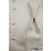 Smetanová dětská vesta s třpytivým vzorem + regata + kapesníček do saka