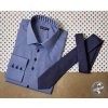 Modrá luxusní bavlněná jednobarevná kravata